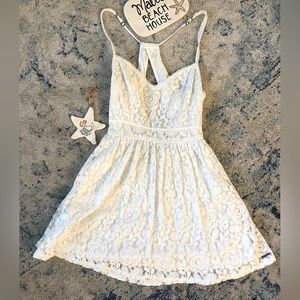 Abercrombie & Fitch White Lace Mini Dress